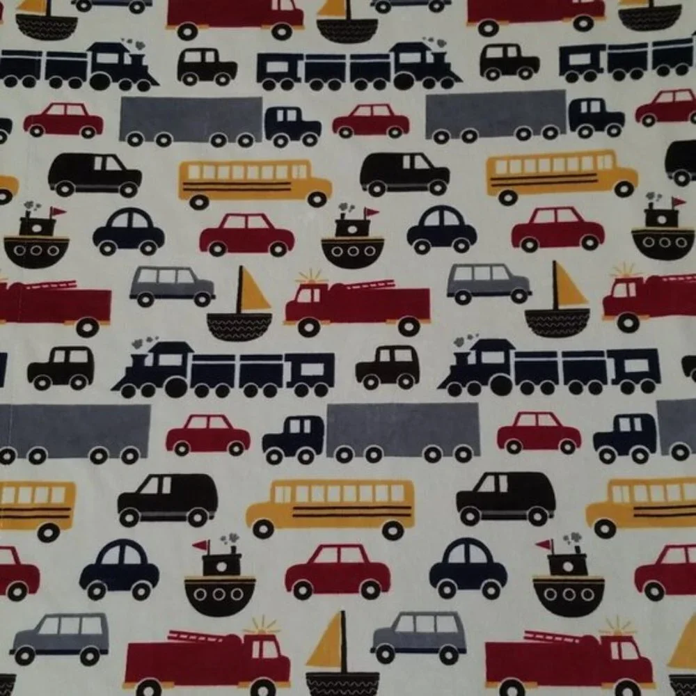 Thro by Marlo Lorenz Baby Blanket Car Bus Fire Truck Train Boat Semi Vehicles